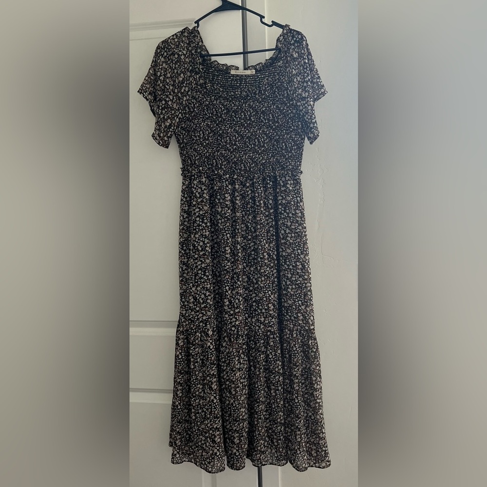 Ellison Black and Floral with Color Women’s Dress